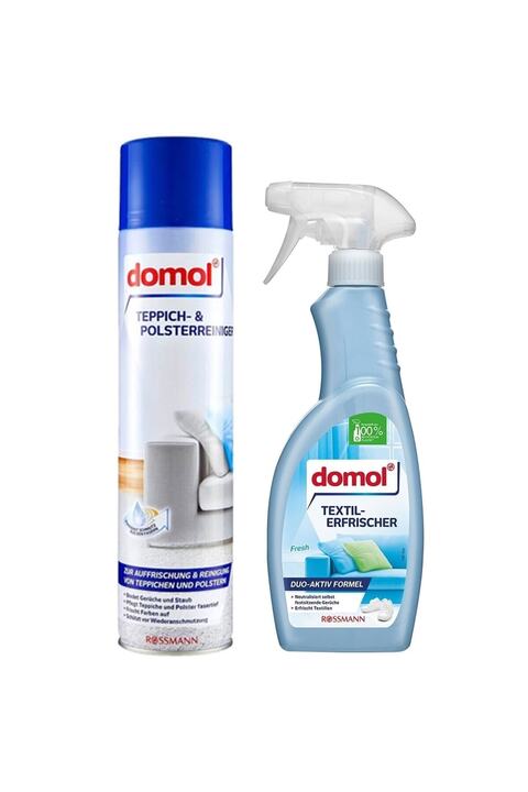 Domol Halı Ve Döşeme Temizleyici Köpük 600 Ml + Ferahlatıcı Tekstil Spreyi 500 Ml