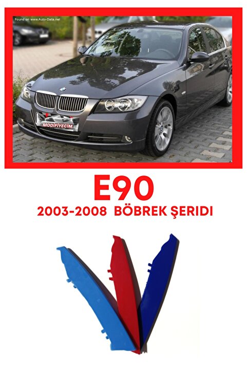 Modifiyecim Bmw 3 Serisi E90 2003-2008 3 Renk M Stil Panjur Böbrek Şeridi