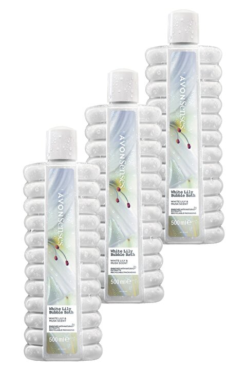 Avon White Lily Zambak Banyo Köpüğü 500 Ml. Üçlü Set