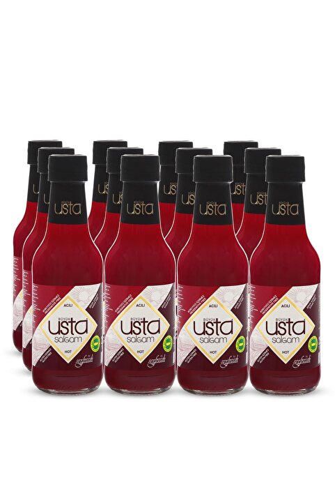 Büyük Usta Şalgam 250 ml Cam Şişe Acılı (12 ADET)