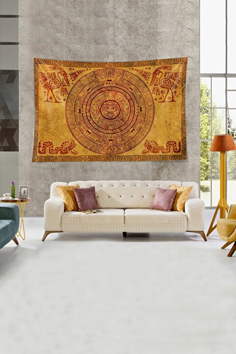 on the clouds Antik Mısır Figürlü Leke Tutmaz Kadife Dokulu Kumaş Duvar Örtüsü Duvar Halısı Tapestry