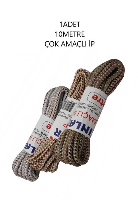 ylc store Kalın İp 10 Metre Kalın Çok Amaçlı İp Hamak Çamaşır Salıncak Sepet İpi Kurban İpi