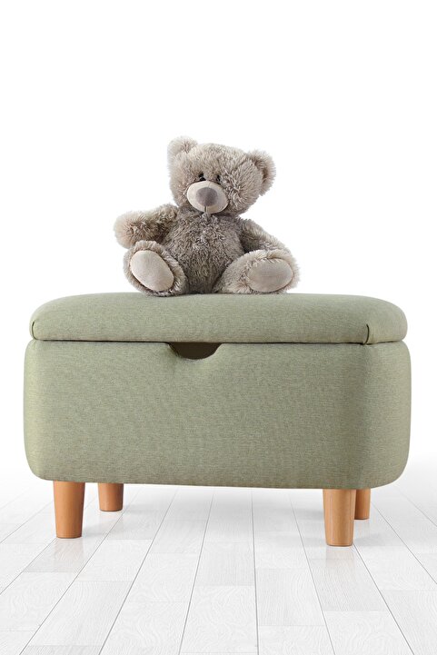 Lorence Home Yomme Çocuk Sandıklı Puf Yeşil