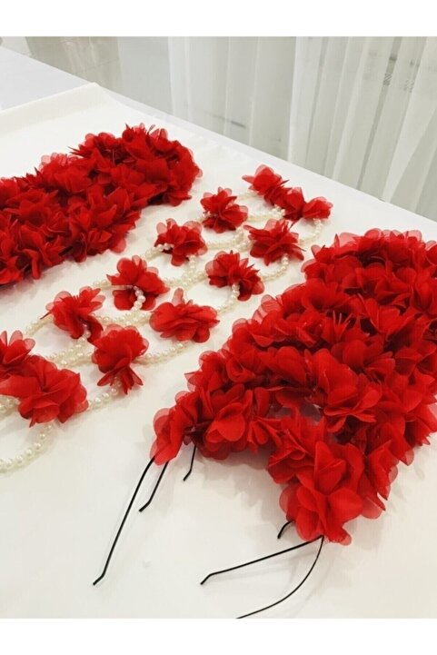 Genel Markalar Minella Store Nedime Bileklik Ve Nedime Taç Set (28 PARÇA)