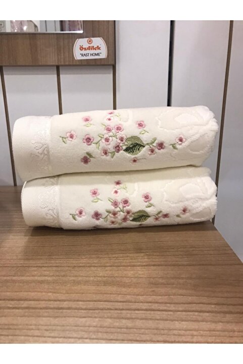 Özdilek Jasmin El-yüz Havlusu (2'li Krem)