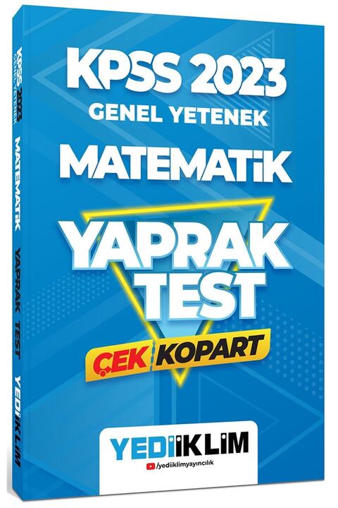 Yediiklim Yayınları 2023 Kpss Genel Yetenek Matematik Çek Kopart Yaprak Test