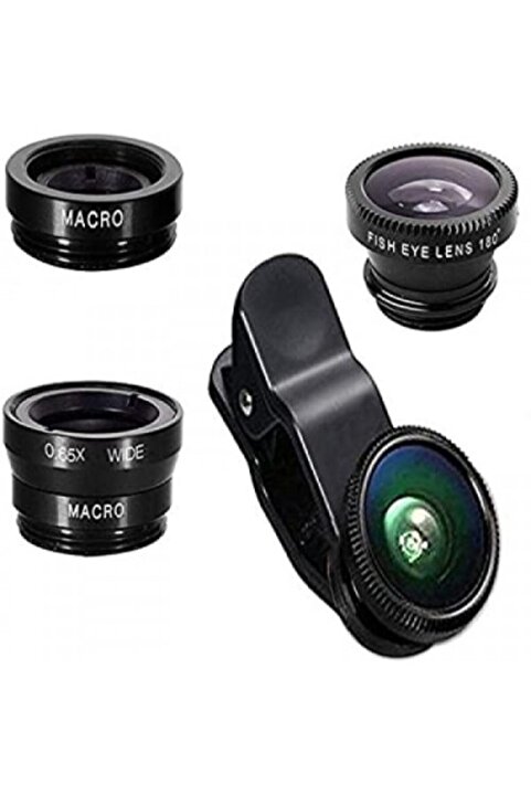 Genel Markalar Balık Gözü Lens Geniş Açılı Fotoğraf Çekim Fish Eye Macro Wide Mandallı Aparatı