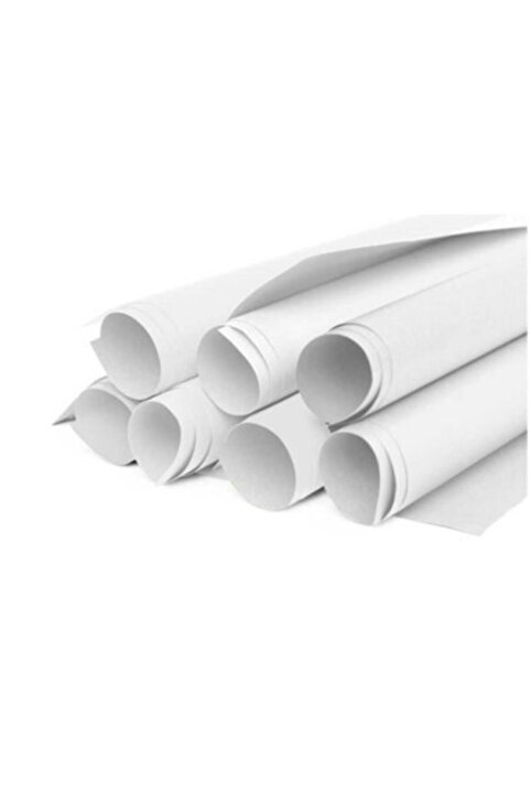 SİM Fon Kartonu 50x70 Cm 10'lu Rulo Beyaz (1 RULO 10 ADET) (0,42 KG)