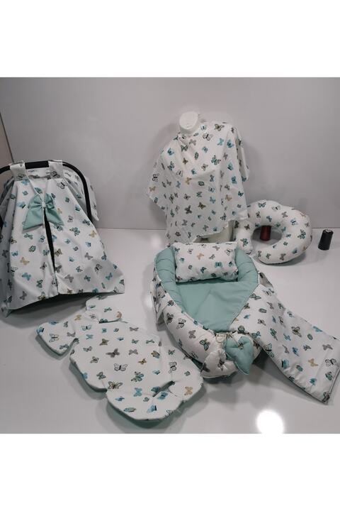 Balamira Yeşil Kelebek 7 Li Babynest Seti