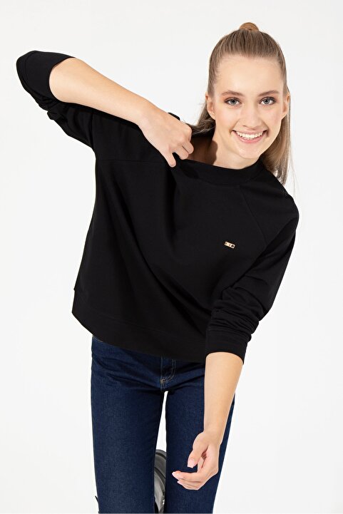 U.S. Polo Assn. Siyah Kadın Sweatshirt