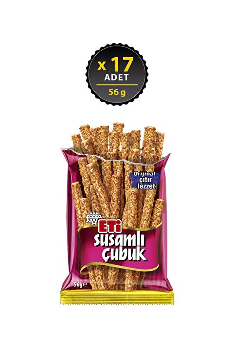 Eti Susamlı Çubuk Kraker 56 g x 17 Adet