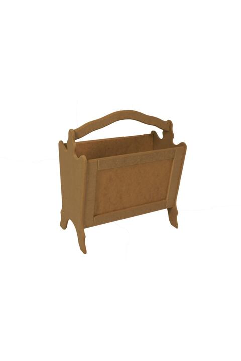 Buradadavar Hobi Ahşap Boyanabilir Çerçeveli Gazetelik 40x21x41