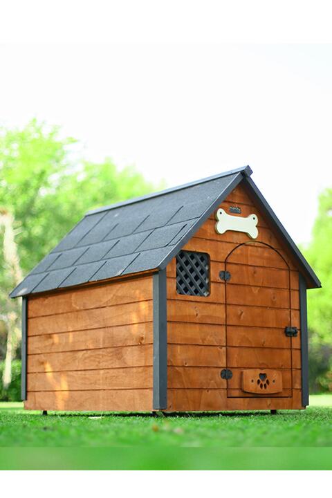 MANDU Isı Yalıtımlı Ahşap Köpek Kulübesi (XLARGE)
