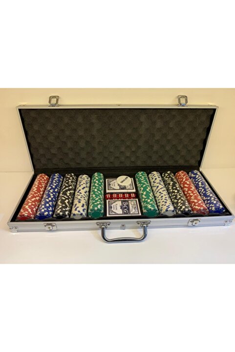 Ks Games Özel Çantalı Poker Oyunu Seti Kağıdı Iskambil Deste 500 Chip