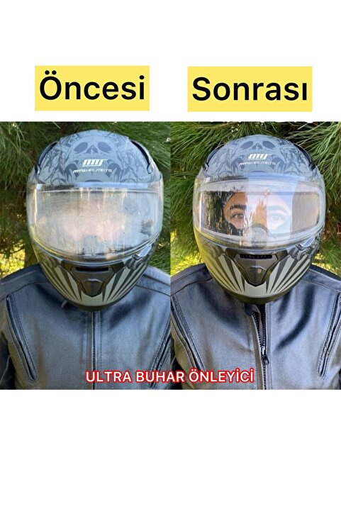 Genel Markalar Aveo 1 Adet Kask Buhar Önleyici Vizör Buğu Önleyici Pinlock