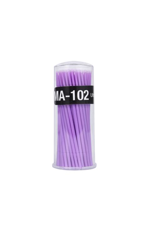 Bmx Micro Brush Ipek Kirpik & Kalıcı Makyaj & Kirpik Lifting Çubuğu Mor 100 Adet