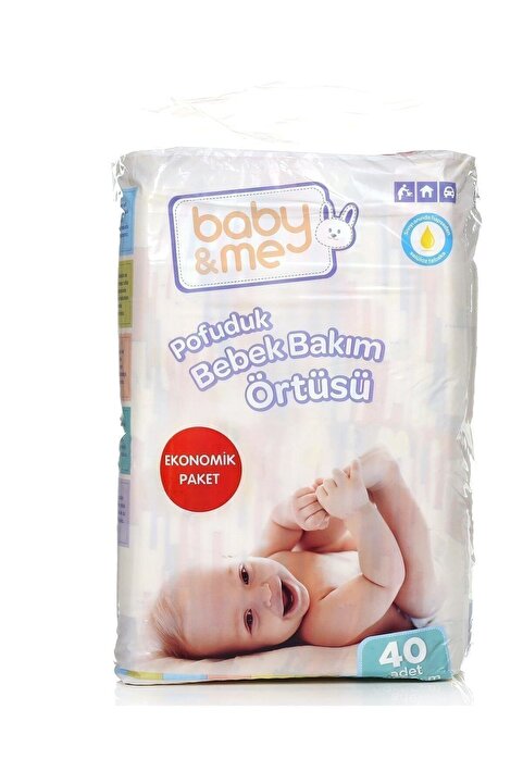 Baby Me Pofuduk Alt Değiştirme Örtüsü 60x60 Cm 40 Adet