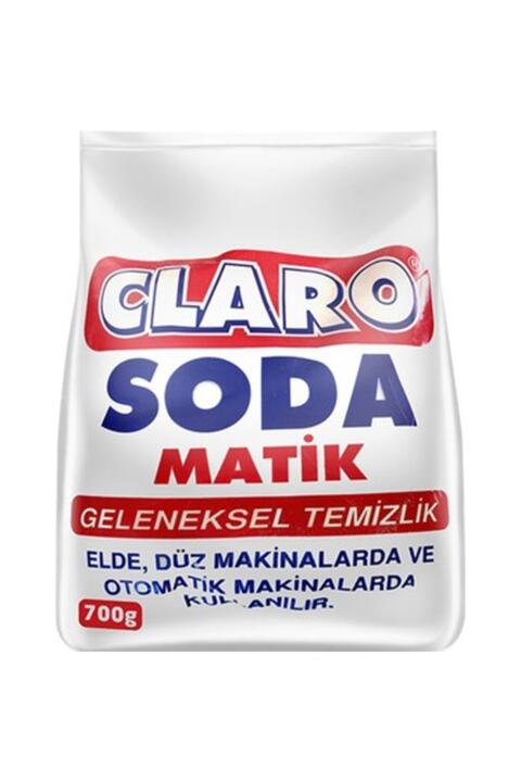 claro Soda Matik Beyazlatıcı Elde ve Matik Çamaşır Sodası Kireç Önleyici Yumuşatıcı Toz 700 Gr