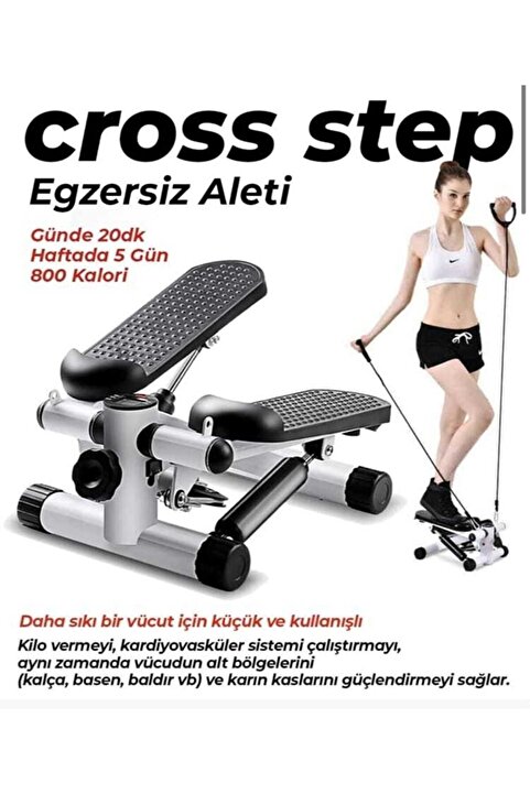 MOBEE Ipli Fitness Stepper Egzersiz Aleti Total Body Twister Cross Step Spor Ve Kondisyon Aleti