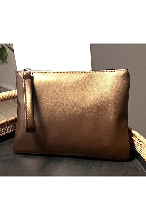 Hedwig Design Kadın Fermuarlı Astarlı Deri Portföy Clutch El / Makyaj Çantası Organizer
