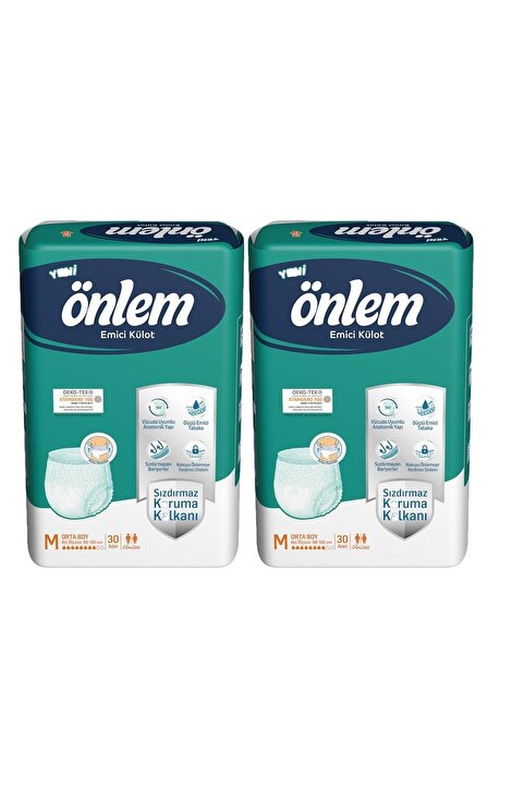ÖNLEM Yetişkin Emici Külot Bezi Orta Boy ( Medium ) 30 Adet X 2 Adet