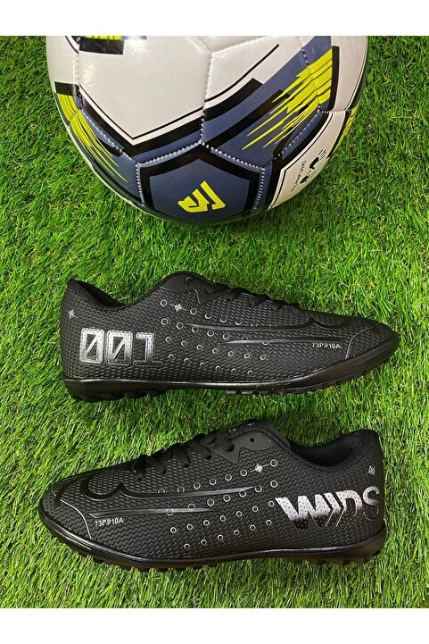 Walked Yusufshoes Çivisiz Mds001 Mat Siyah Halı Saha Futbol Ayakkabısı