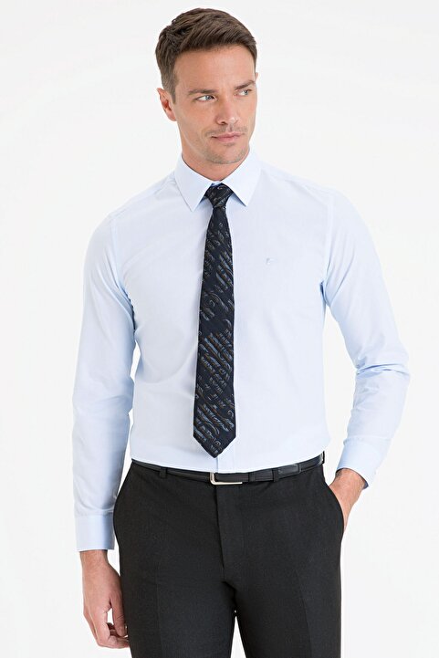 Pierre Cardin Açık Mavi Slim Fit Basic Gömlek