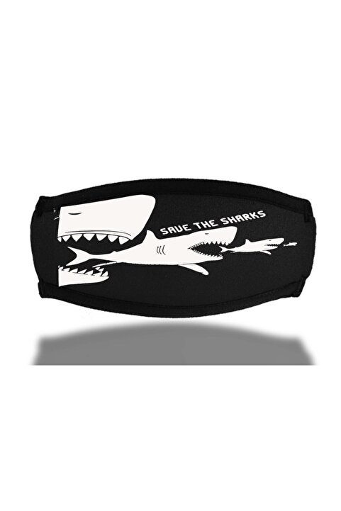 SCUBAPROMO Unisex Siyah Büyük Balık Küçük Balık Maske Bandı