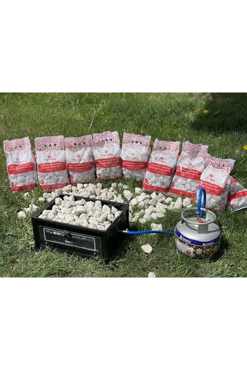 Pumice World Lav Taşı, Beyaz Mangal Taşı 5 Lt Lava Pomza Mangal Kömürü Izgara Taşı