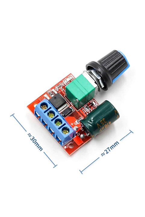 Genel Markalar 5V 35V 5A Mini DC Motor Sürücü Hız Kontrol Devresi 0-100 Pot Kontrollü Pwm Açma Kapama Butonlu Ayarl