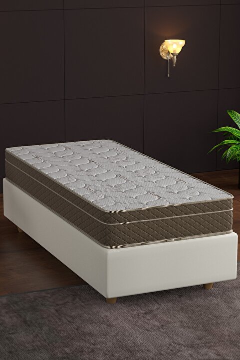 Mobpazar Flora (21cm) Full Ortopedik Lux Bamboo Yaylı Yatak, Çift Taraflı Kullanım, Yüksek Kalite