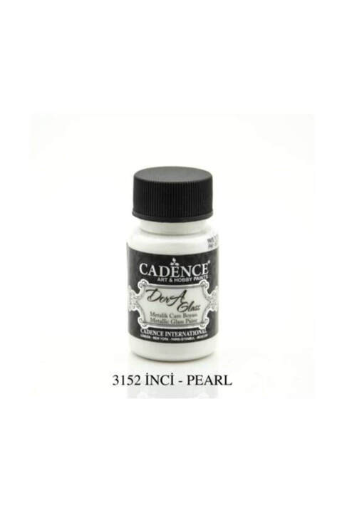 Cadence Dora Glass Metalik Cam Boyası 50 ml. 3152 İNCİ