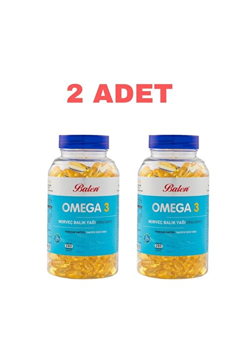 Balen Omega 3 Norveç Balık Yağı Yumuşak Kapsül 1380 mg *200 2li Paket