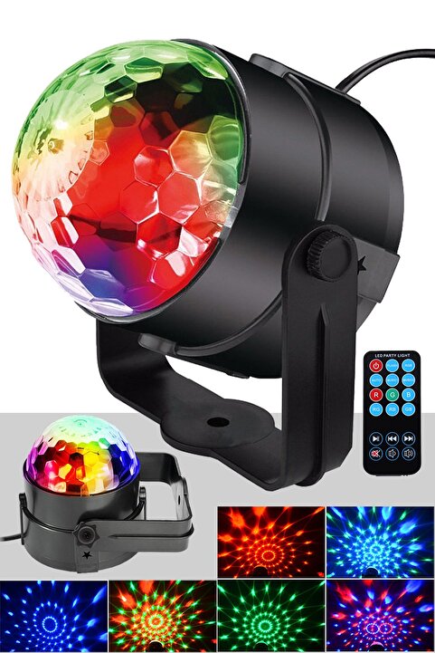 Quenlite Qx-135 Mini Led Magic Disko Işığı Sahne Top Işık Sese Duyarlı Eğlence Led Işık
