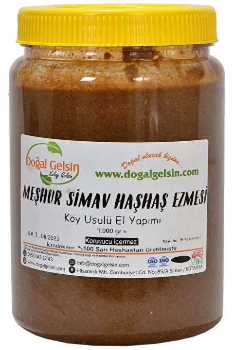 Doğal Olarak Simav'dan Doğal Gelsin Kolay Gelsin Meşhur Simav Haşhaş Ezmesi - 1.000 Gr