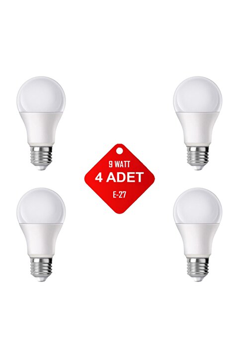 Trend Kitchen 4 Adet Tasarruflu Beyaz Renk Led Ampul (9 Watt)