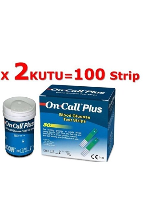 Genel Markalar On Call Plus Ölçüm Çubuğu Test Strip 100 Adet, (50 Adet X 2 Kutu) Palo Santo