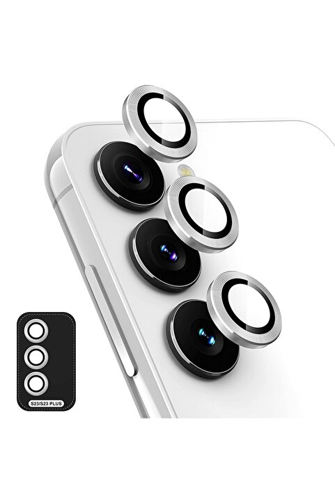 Fibaks Samsung Galaxy S23 & S23 Plus 3 Parça Kamera Lens Koruyucu Cam Kamera Koruma
