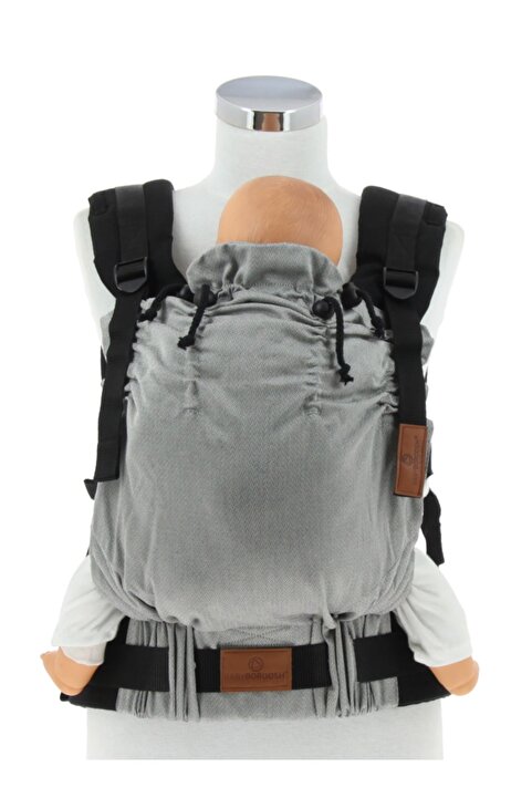 Boroosh Baby New Age Bebek Kangurusu / Bebekle Büyüyen %100 Pamuklu 0-4 Yaş Gri- Cube