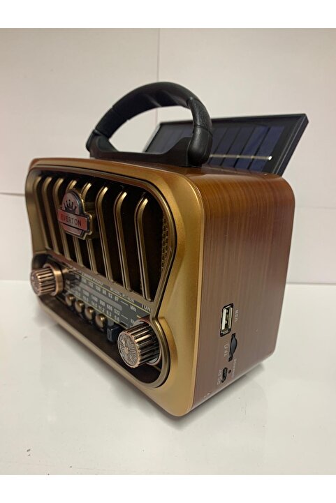 BLOMSTER Everton Rt-826 Usb/bt/fm Solar Paneli Nostajık Radyo