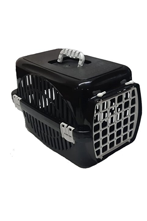 Yıldızhane Kedi Taşıma Kabı Siyah | Kedi Köpek Taşıma Çantası | Plastik Pet Taşıma Box | Veteriner ve Seyahat İçin Güvenli Taşıma