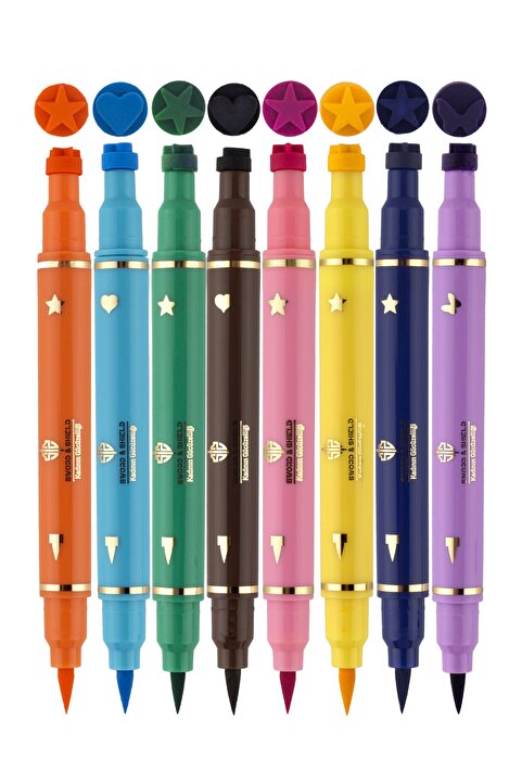 Sword & Shield S&s 8 Renkli Çift Taraflı Neon Pen Eyeliner Seti