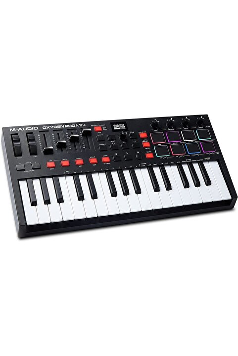 M-AUDIO Oxygen Pro Mini – Mıdı Atanabilir Beat Pad Düğmeleri 32 Tuşlu Usb Mıdı Denetleyici Klavyesi