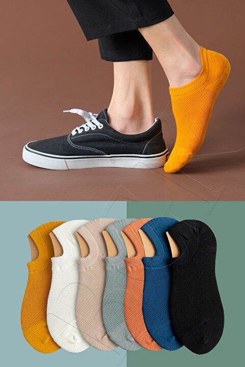 BGK Unisex 7'li Görünmez Spor Ayakkabı Çorabı