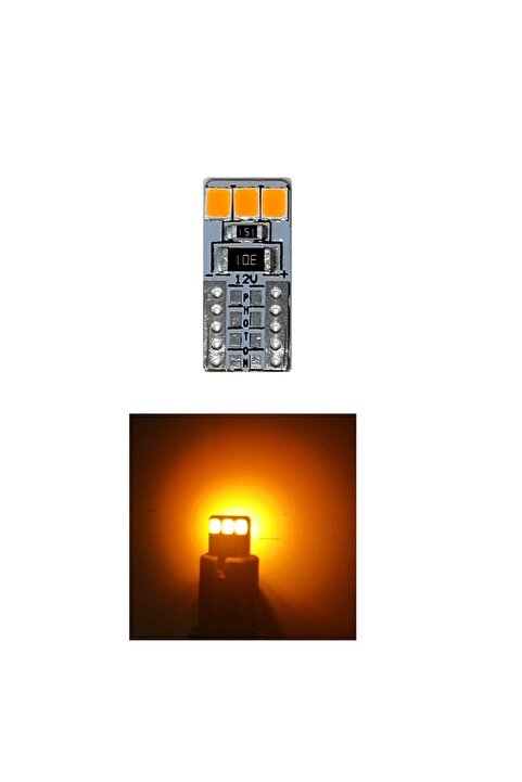 Photon W5w T10 Turuncu Dipsiz Tavan Park Plaka Ledi 1 Adet