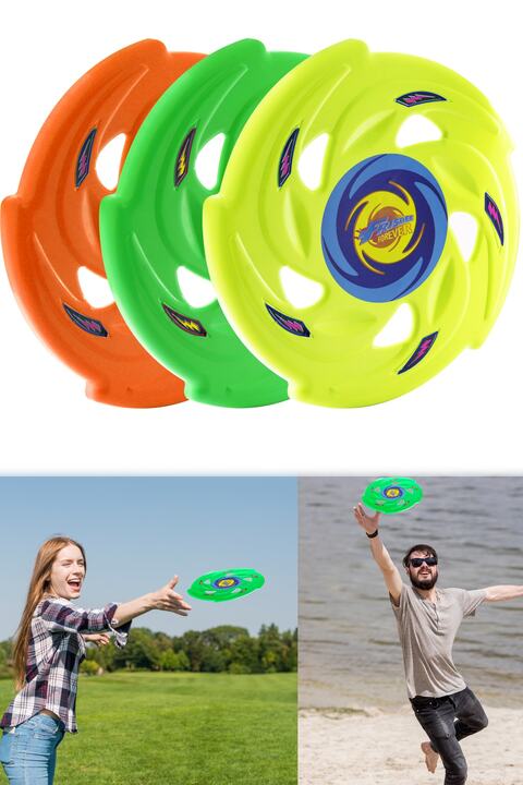 Telvesse 3lü Frisbee Frizbi Fırlatma Diski Disk Atma Oyunu Çocuk Yetişkin Plaj Bahçe Oyuncak 24 Cm