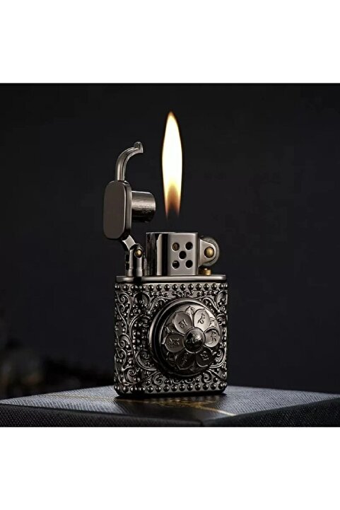 hediyeconcepti Sevgiliye Hediye Zodyak Rocker Özel Çarklı Gaz Yağı Puro Çakmak