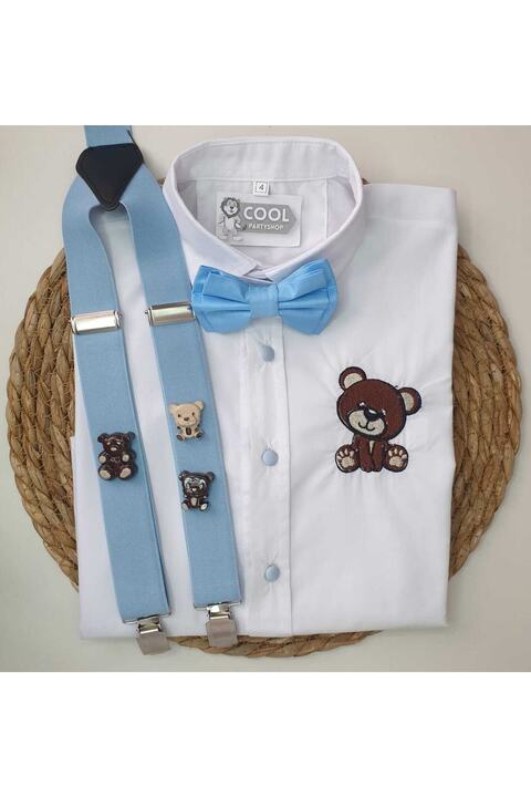 cool partyshop Ayıcık Konseptli Askı Papyon Gömlek
