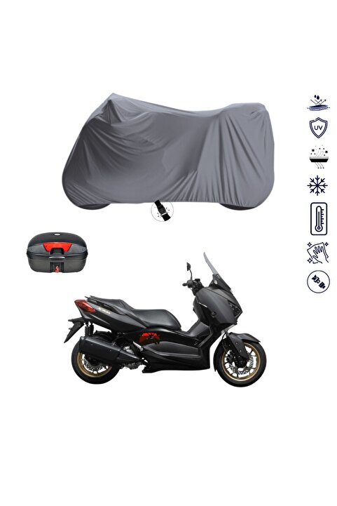 Genel Markalar Yamaha X-max 250 Abs Çantalı Motosiklet Branda Su Geçirmez Topcase Uyumlu Motor Branda