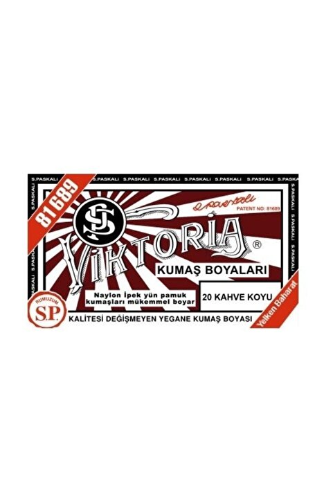 Viktoria Kumaş Boyası Koyu Kahve 2Pk+Fiske Sabitleme 1Pk